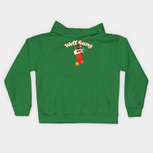 Well Hung - funny christmas Kids Hoodie